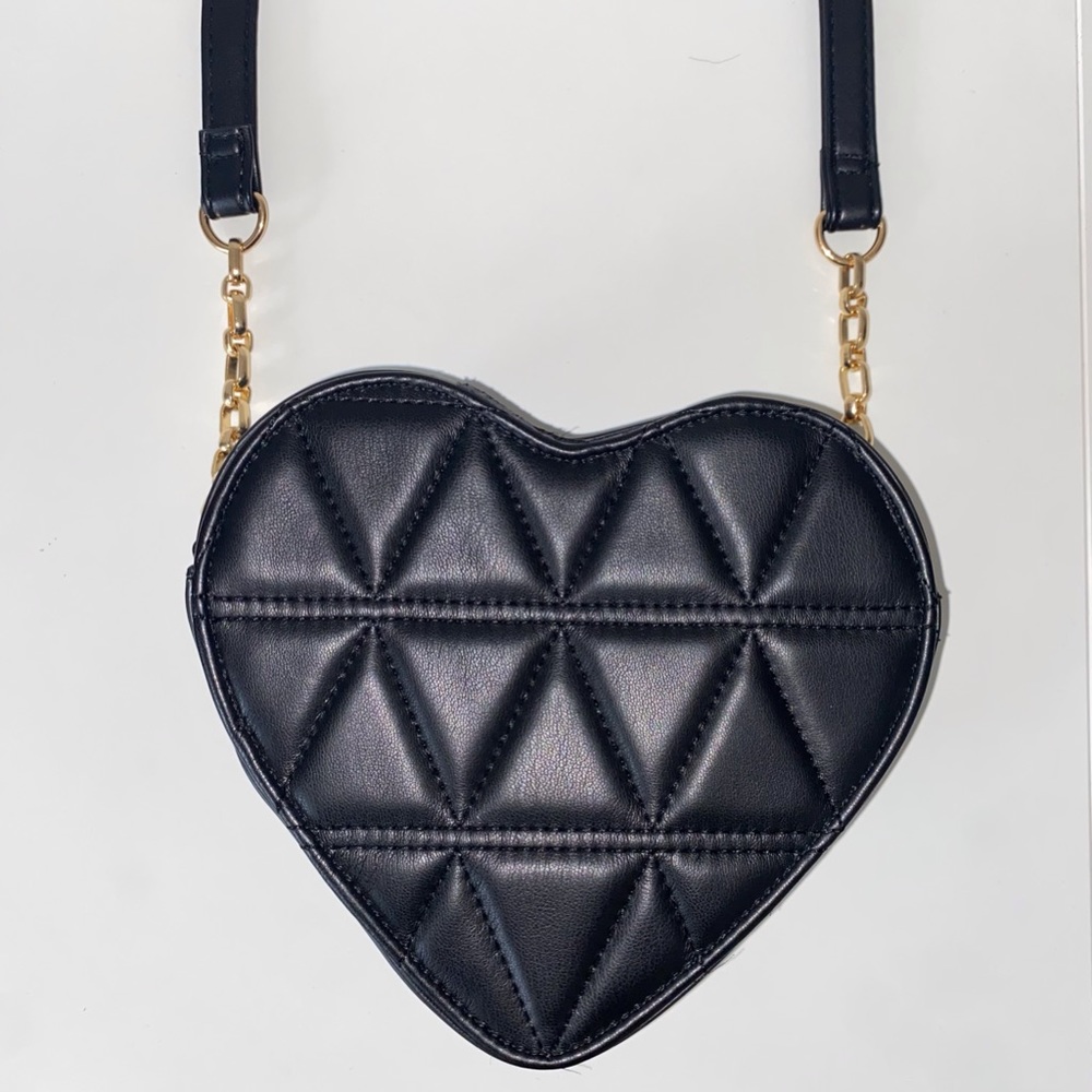 Quilted Heart Crossbody Bag